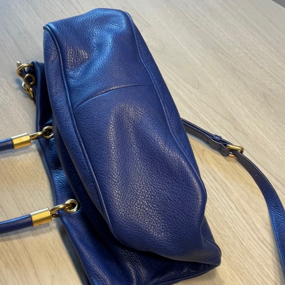 Marc by Marc Jacobs Too Hot To Handle Hobo Pebbled Leather Shoulder Bag Blue - Picture 4 of 16